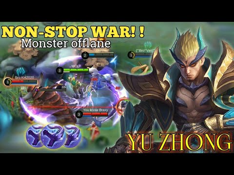 Monster Offlane Yu Zhong Non-Stop War! ! [ Top 1 Global Yu Zhong ] By WOLF - Mobile Legend Bang Bang