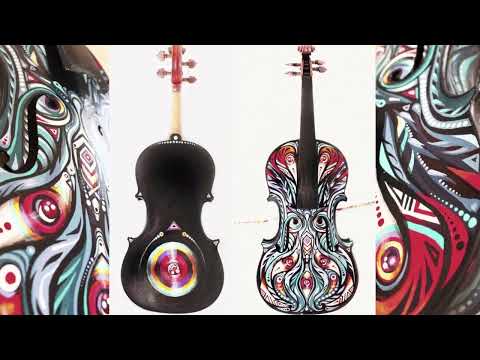Custom Painted Dark Violin. NK