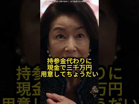 【実話】「たかが経理」と見下し持参金３０００万を要求した傲慢義母…相手が資産数百億の病院理事長一族だった  #スカッとする話 #ショートドラマ  #家族 #嫁姑