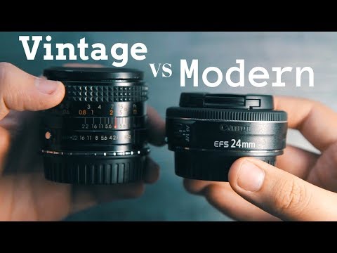 VINTAGE 28mm vs MODERN 24mm Lens Comparison