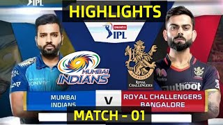 MI vs RCB Highlights 2021 | IPL 2021 Match 1 Mumbai vs Bangalore Highlights | MI vs RCB Highlights