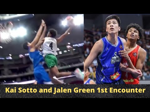 Kai Sotto vs Jalen Green face to face dunk | Unang laban at pagkikita nilang dalawa
