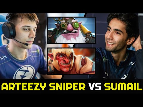 ARTEEZY vs SUMAIL — Sniper vs Troll Warlord 100% Destroy 7.27 Dota 2