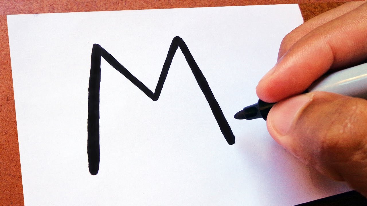 COMO Transformar a letra M em um  GATO /ᐠ.ꞈ.ᐟ \ ,  TRUQUES EM DESENHOS - How To Draw - Dibujar