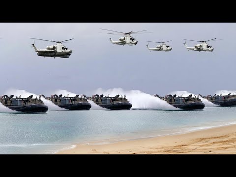 US Marines Storm the Beach in a Massive Amphibious Assault