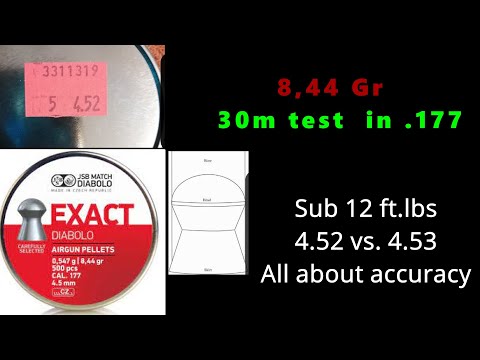 JSB head size accuracy 30m .177 Sub 12ft.lbs