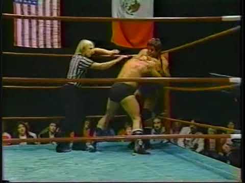 Ronnie Garvin vs. Les Thornton for the National TV Title. WCW, October 1983.