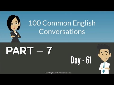 100 Common English Conversations - (PART - 07) -  Day  61 - 70 - Daily English Speaking Practice