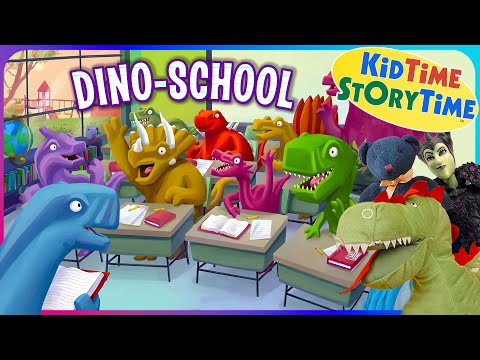 DINO School | Back to School read aloud | dinosaur books for kids