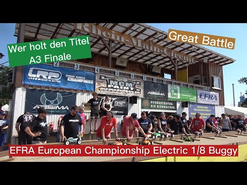 Spektakuläre Titelentscheidung im 3.A-Finale Elektro 1/8 Offroad - EFRA Europameisterschaft 2023