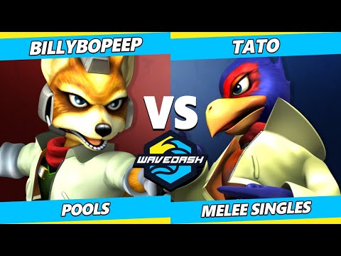 Wavedash 2023 - billybopeep (Fox) Vs. Tato (Falco) Smash Melee - SSBM
