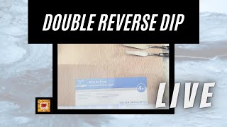 Acrylic Pour Painting | Double Reverse Dip On Wood Art Panels | Fluid Art LIVE | Giveaway