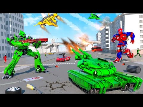 US Army Tank Transform Robot Battle War Shooting Games Android Gameplay