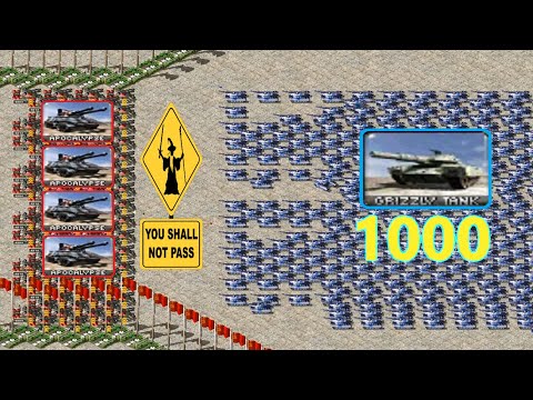 100 Apocalypse BARRAGE 🎮vs 1000 Grizzly 🎮 Red Alert 2