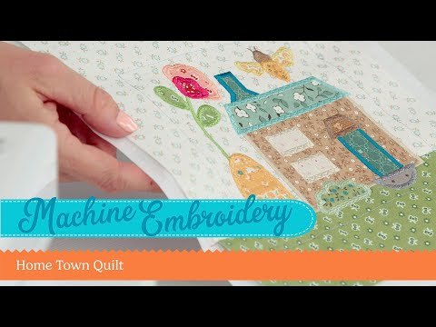 Machine Embroidery Home Town Quilt
