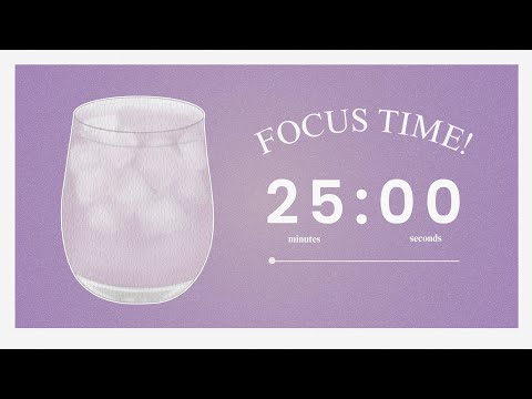 🌸✨ 6 hour (lychee rose soda) pomodoro study session - 25/5 timer (15 min long break) - lofi - ADHD