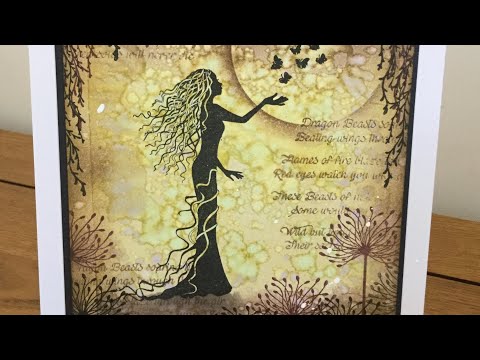 Gel Press & Brushos #Lavinia Stamps