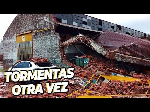 "HUBO GENTE ATRAPADA": drama en Bragado por tormentas, granizo y vientos de 150 kilómetros por hora