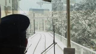 preview picture of video '雪の日の江ノ電 前面展望【NG】藤沢～石上 #1 Enoden front viewing Fujisawa station'