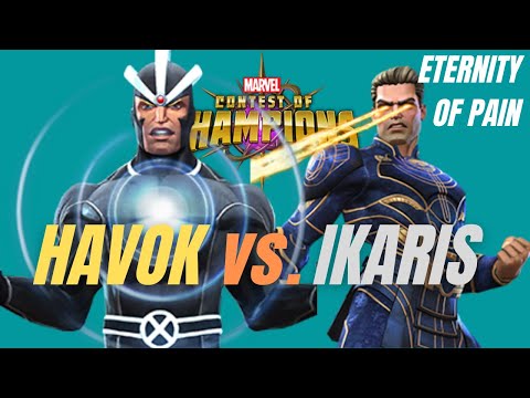 Eternity of Pain - Havok vs. Ikaris (1 Revive) - Marvel Contest of Champions