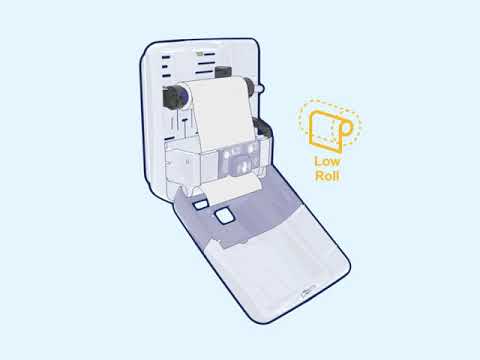 Rechargement d'un rouleau de papier distributeur Tork