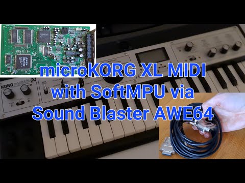 microKORG MIDI with SoftMPU via Sound Blaster AWE64