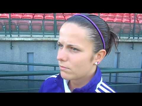 Maria Laura Aga na de wedstrijd Anderlecht- Henin Beaumont op 25 08 2013