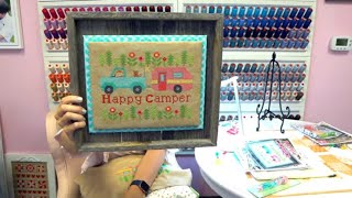 FlossTube #40: #HappyCamperCrossStitch Stitch Along Week 4 and More!