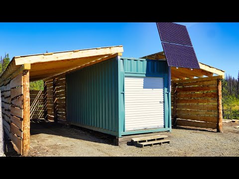 Installing Metal Roof & Live Edge Siding | Shipping Container Lean-To