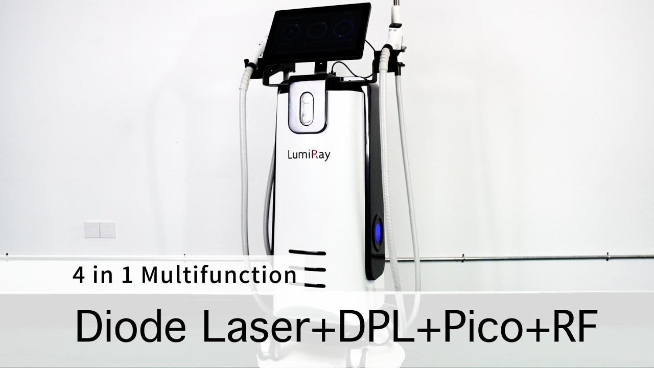 4 in 1 Multifunctional machine hair removal laser,DPL skin rejuvenation, pico laser, RF. Lumiray