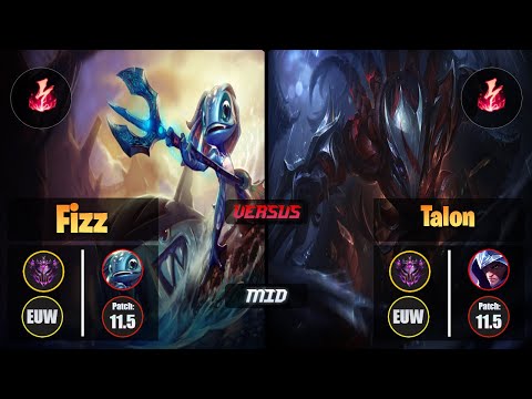 Master FIZZ [Electrocute] (Mid) VS  TALON - Master EUW Patch 11.5