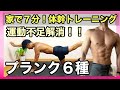 お家で簡単【プランクトレーニング】体幹しっかり鍛える!