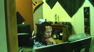 Olvin lopez the producer con J-Cruz en el studio