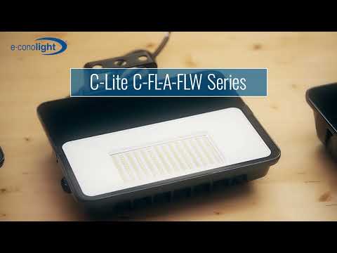 e-conolight C-Lite C-FL-A-FLW LED Flood Light Is Wattage Selectable