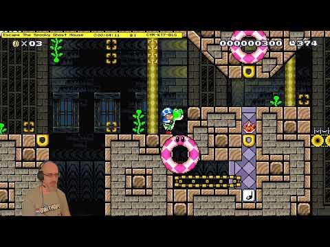 Escape The Spooky Ghost House by Capuli / CYM-KT7-BLG / Mario Maker 2 Puzzle solution