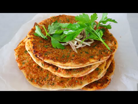 Turkish Lahmacun Recipe | Delicious Pizza Style Mince Flatbread
