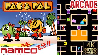 Pac & Pal Arcade ( Namco 1983 ) 4k Gameplay