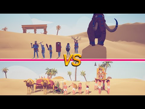 EGYPT TEAM vs TRIBAL TEAM - TOTALLY ACCURATE BATTLE SIMULATOR | TABS