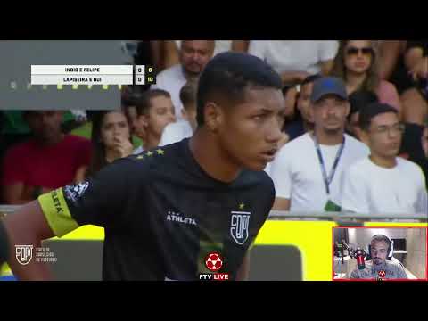 BIG GAME - Índio and Felipe x Gui SC and Lapiseira - Brazilian Footvolley Circuit - CBFUT React FTV