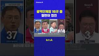 광역단체장 16곳 중 절반이 접전 채널A #shorts #DLAB #ashorts