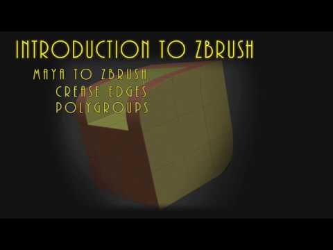 008 Introduction To ZBrush Maya Crease And PolyGroups To ZBrush