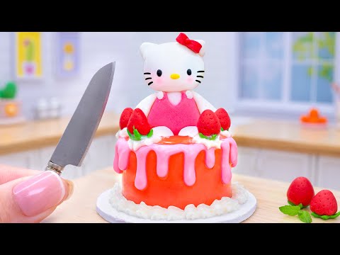Satisfying Miniature Strawberry & Hello Kitty Cake Decorating Ideas 🍓 🍰  Mini Yummy Recipes