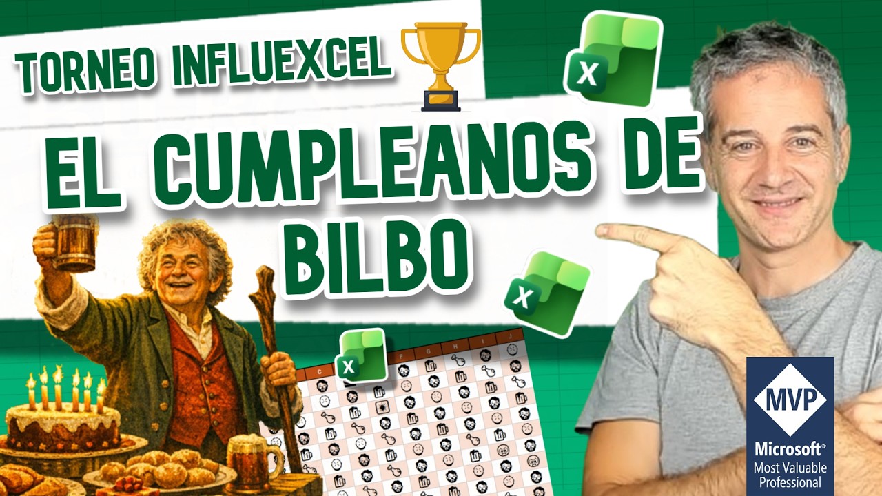 Reto de Excel: El cumpleaños de Bilbo 🎂 | CONTAR.SI y SUMAR.SI desde cero (Nivel 1)