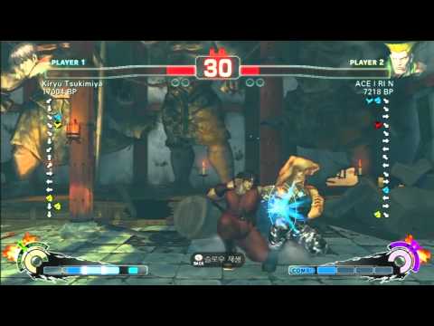SSF4 Rank Match  Kiryu Tsukimiya (GY)  vs  ACE I RI N (GU)