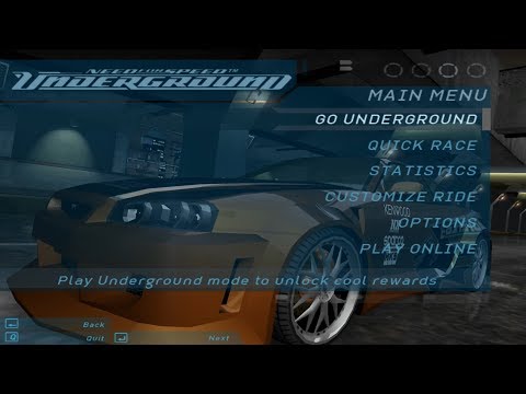 Need for Speed: Underground 2003 - main menu | ''Get low'' [ULTRA HD]