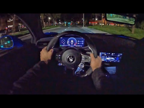 2022 Maserati MC20 POV Night Drive (3D Audio)(ASMR)