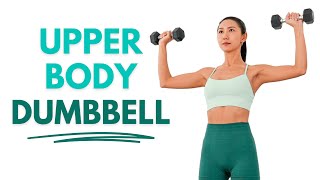 20 MIN Toned Upper Body Dumbbell Workout🔥 Arms, Back, ABS | Standing Only, No Repeat