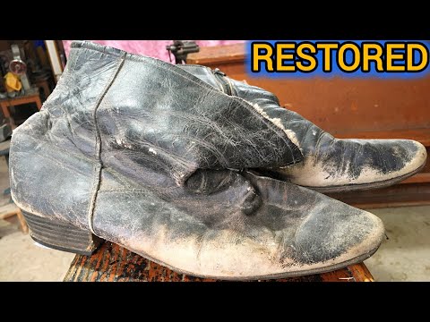 🥰ASMR Restoration of old officer's shoes🇺🇲🔥