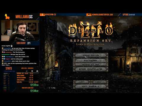 DIABLO 2 - HELL SORCERESS SPEEDRUN - MY MOST INSANE END
