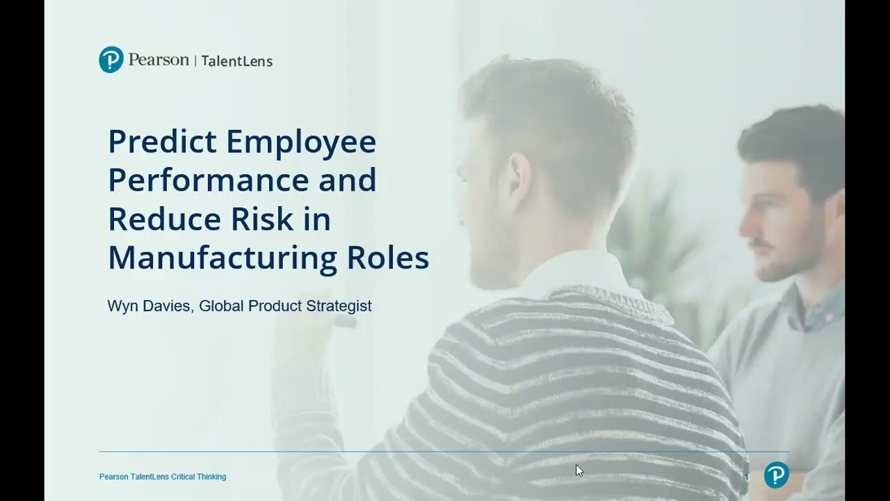 How to predict employee performance and reduce risk in manufacturing job roles.